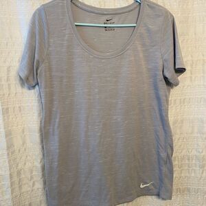 NIKE Medium Gray/Blue Short Sleeve T-shirt